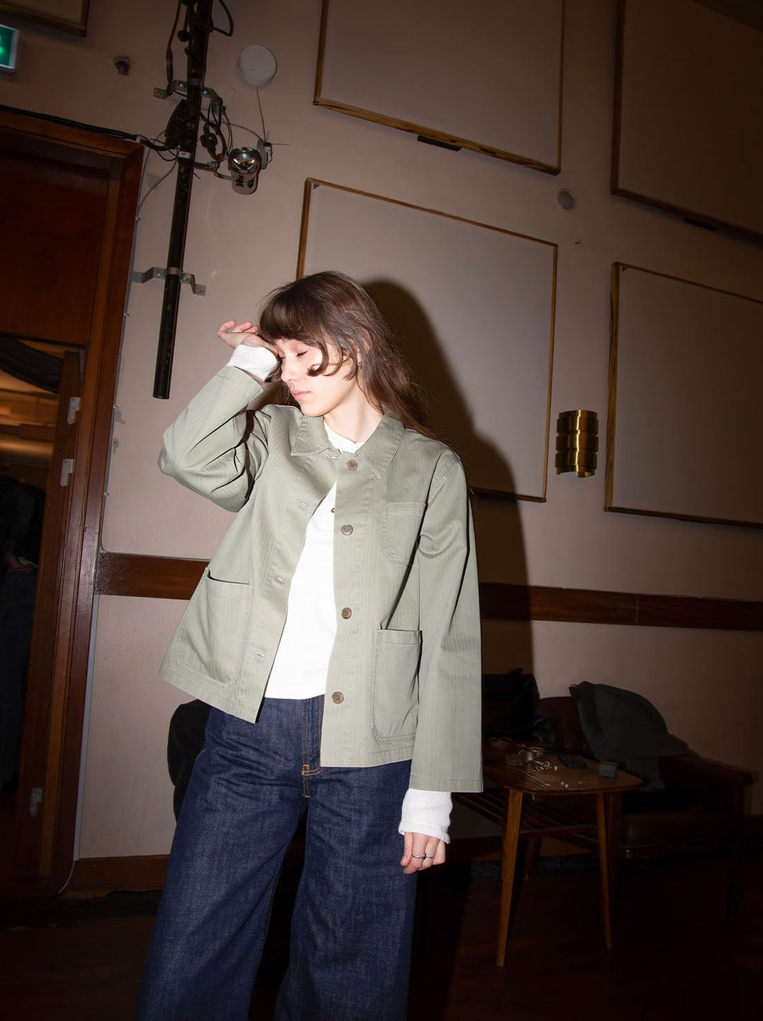 Nudie - Lovis Herringbone Jacket - Pale Green