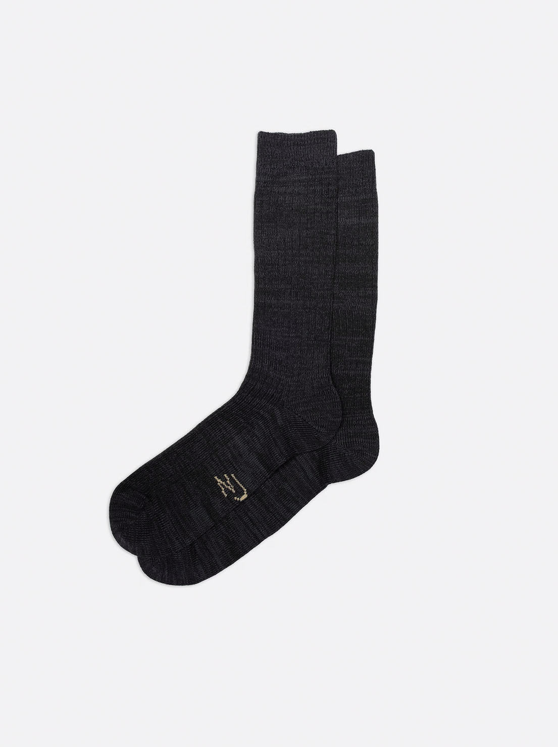 Nudie - Rasmusson Mens Rib Socks - Dark Grey