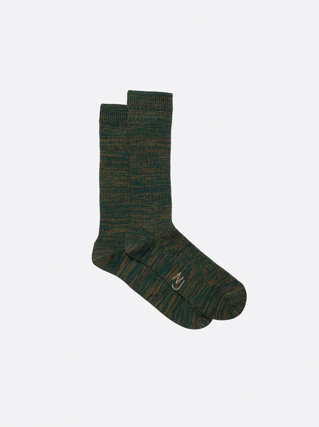 Nudie - Rasmusson Womens Rib Socks - Green Melange