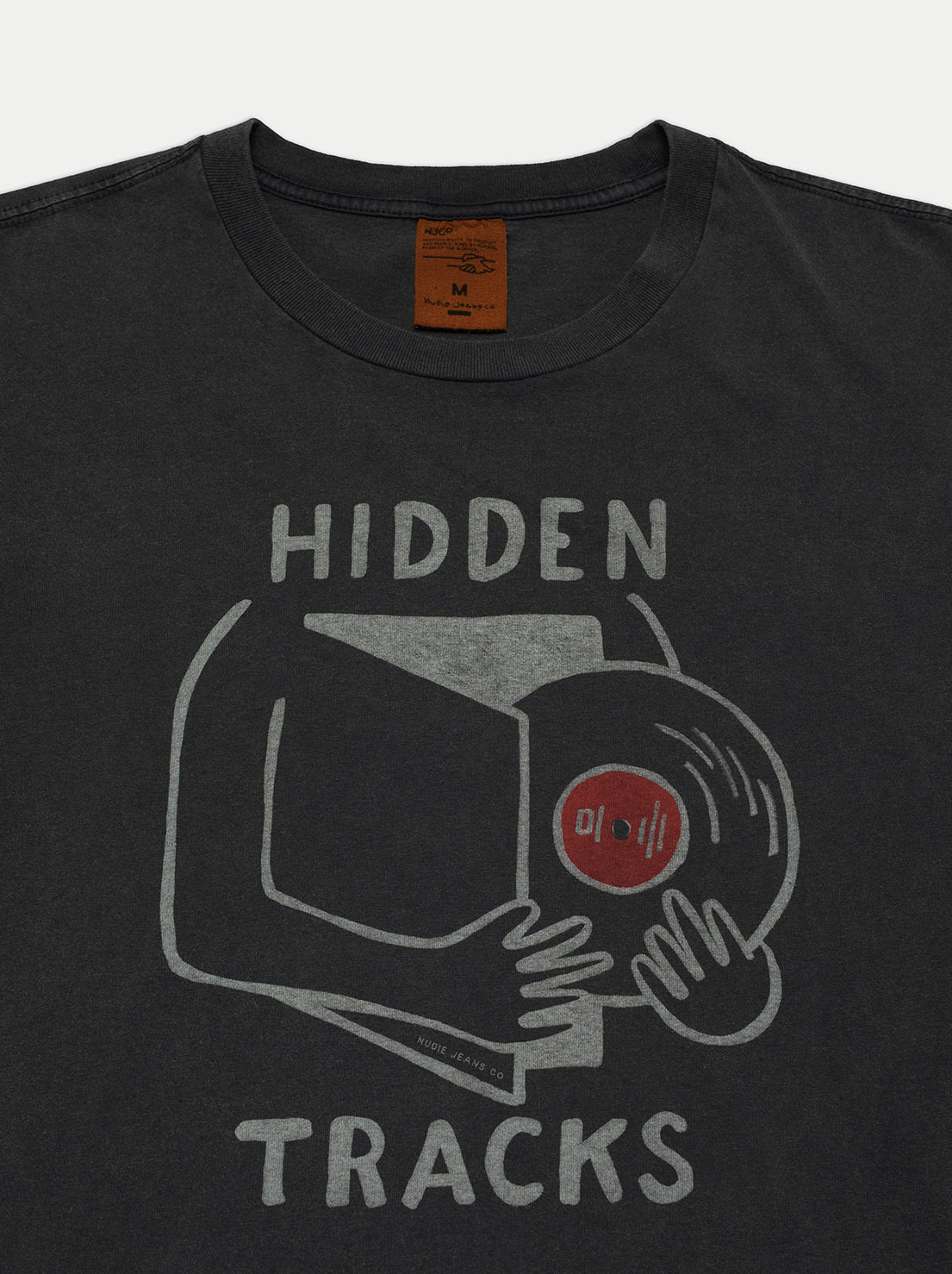 Nudie - Roy Hidden Track T-Shirt - Anthracite