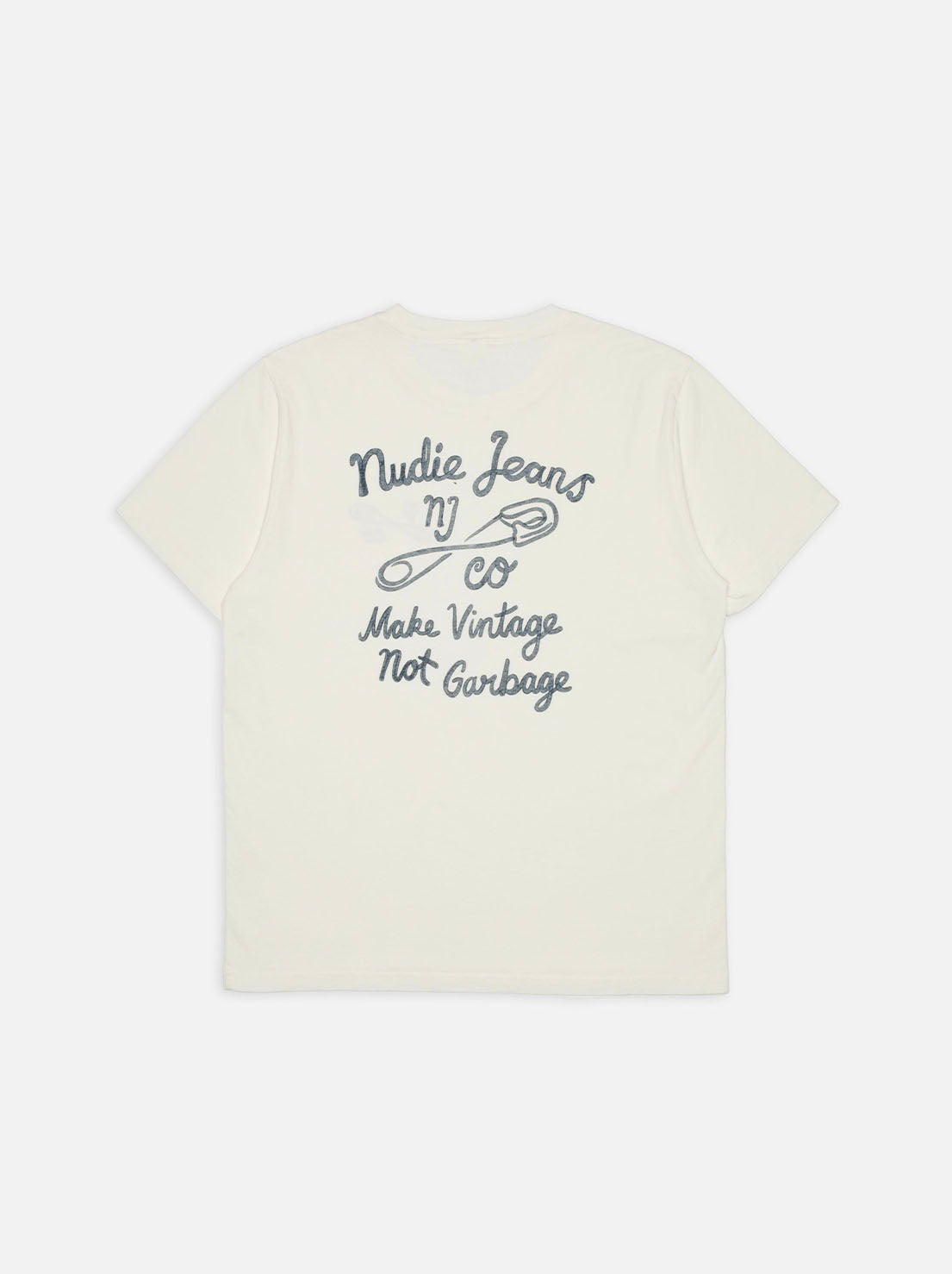 Nudie - Roy T-Shirt NJCO Pin - Chalk White