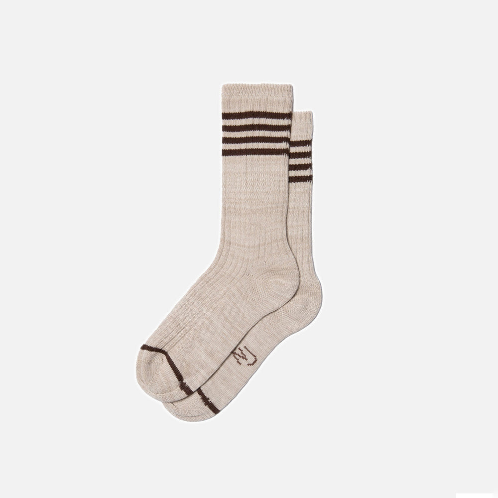 Nudie - Mens Stripe Tennis Socks - Beige
