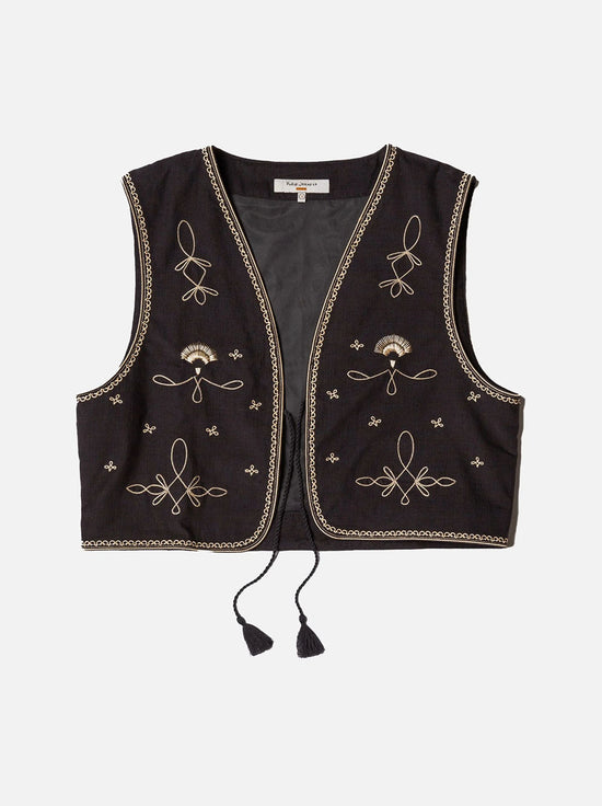 Nudie - Vera Emroidered Vest - Black