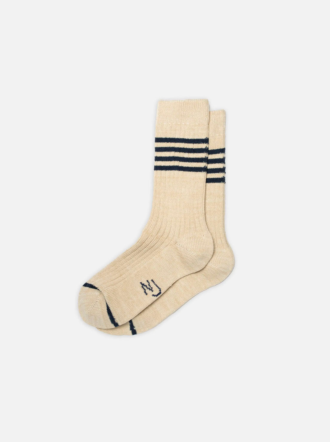 Nudie - Womens Stripe Tennis Socks - Blue / Beige