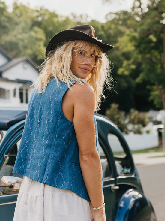 Ottway - Buttoned Denim Vest - Indigo