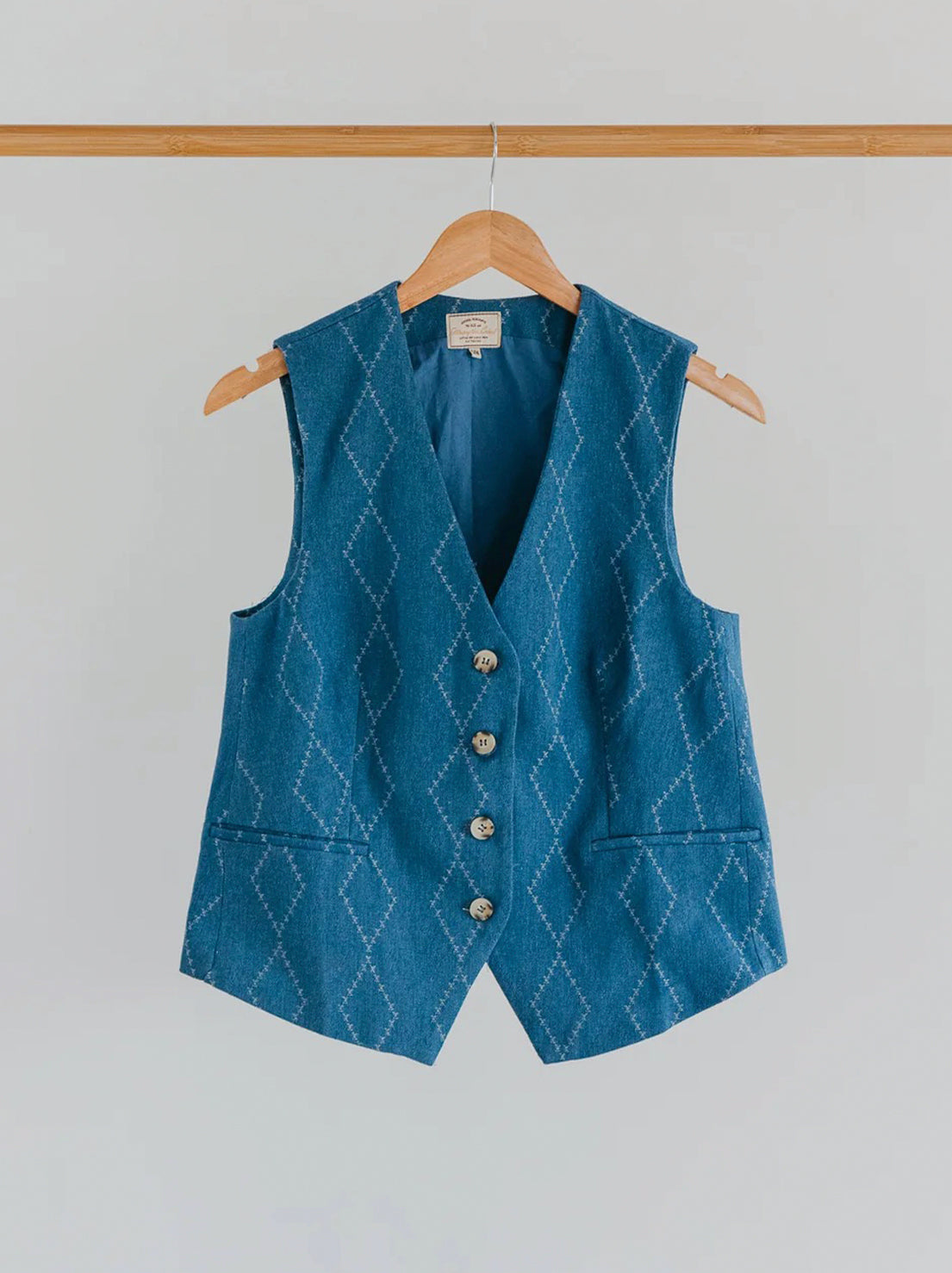 Ottway - Buttoned Denim Vest - Indigo