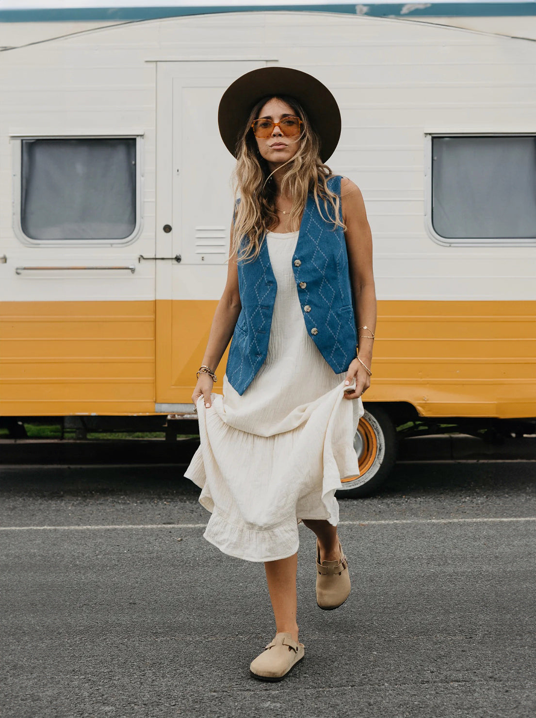 Ottway - Buttoned Denim Vest - Indigo