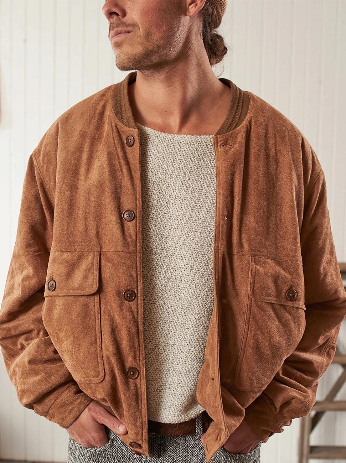 Ottway - Unisex Billy Bomber Jacket - Brown