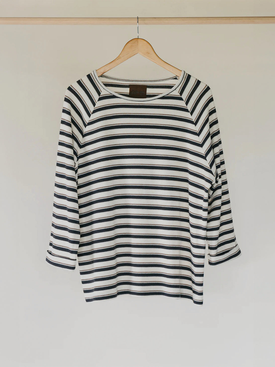 Ottway - Unisex Striped Long Sleeve Tee - Blue & Cream