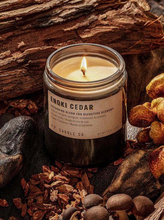 PF Candle Co - 204g Alchemy Soy Candle - Enoki Cedar