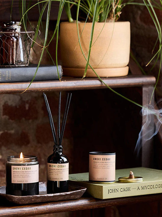 PF Candle Co - 204g Alchemy Soy Candle - Enoki Cedar