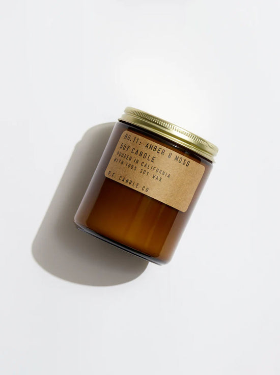 PF Candle Co - 204g Soy Candle - Amber & Moss