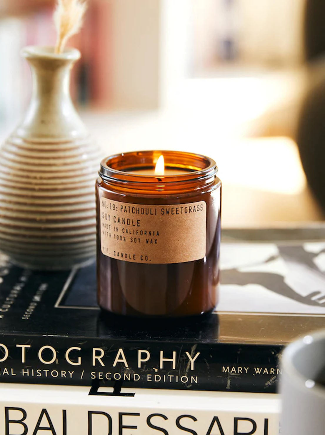 PF Candle Co - 204g Soy Candle - Patchouli & Sweetgrass