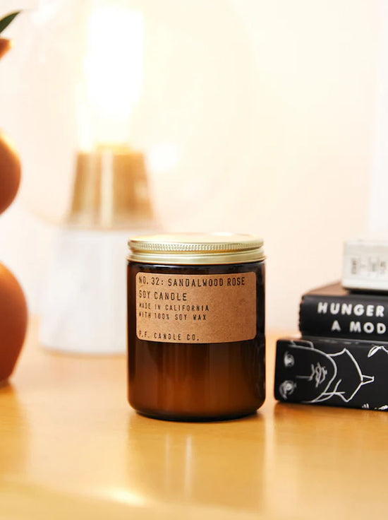 PF Candle Co - 204g Soy Candle - Sandalwood & Rose