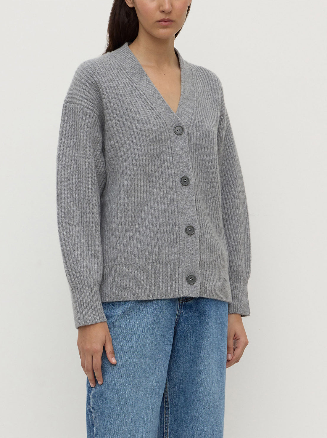 Assembly Label - Paloma Knit Cardigan - Grey Marle