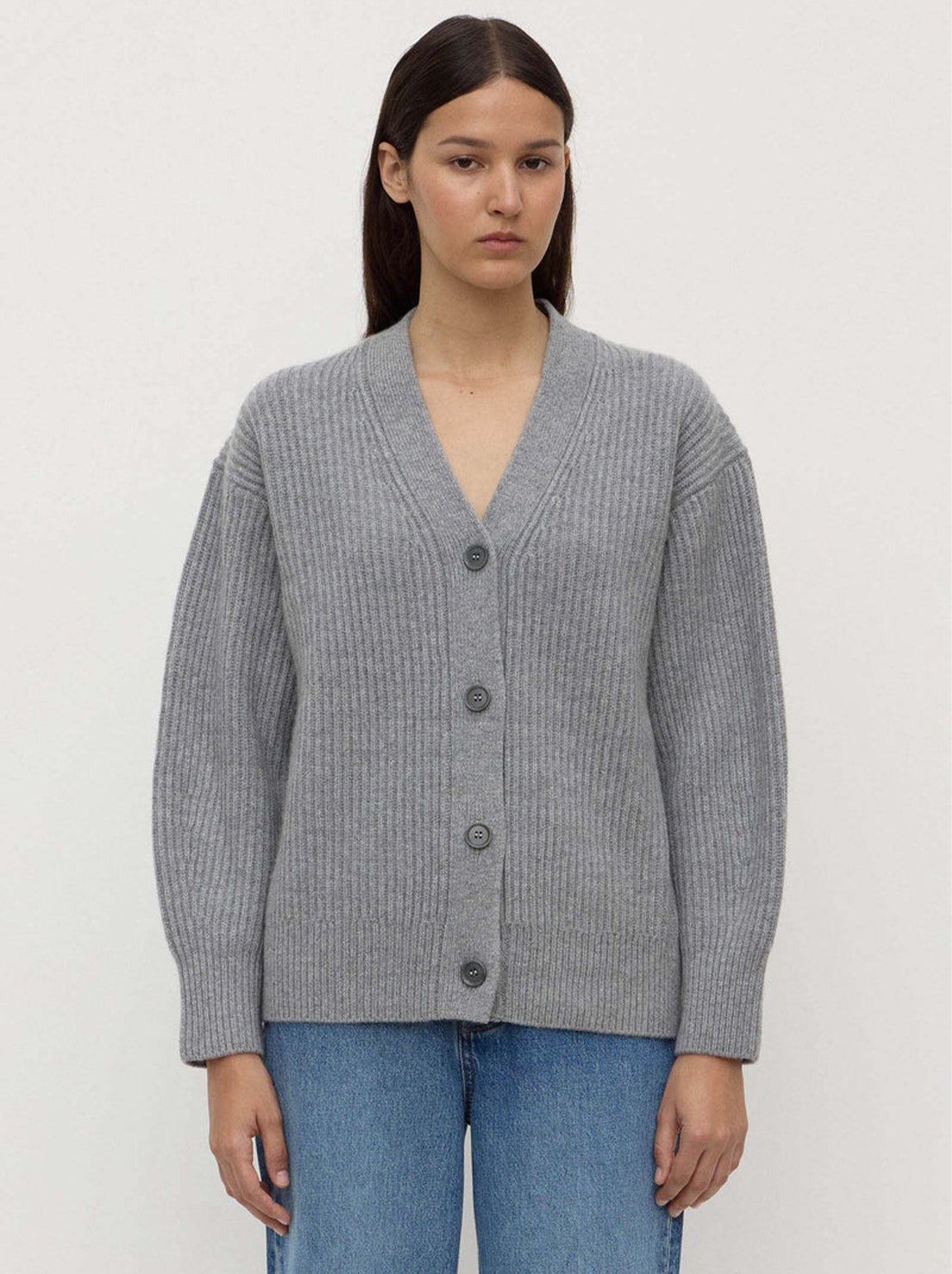 Assembly Label - Paloma Knit Cardigan - Grey Marle