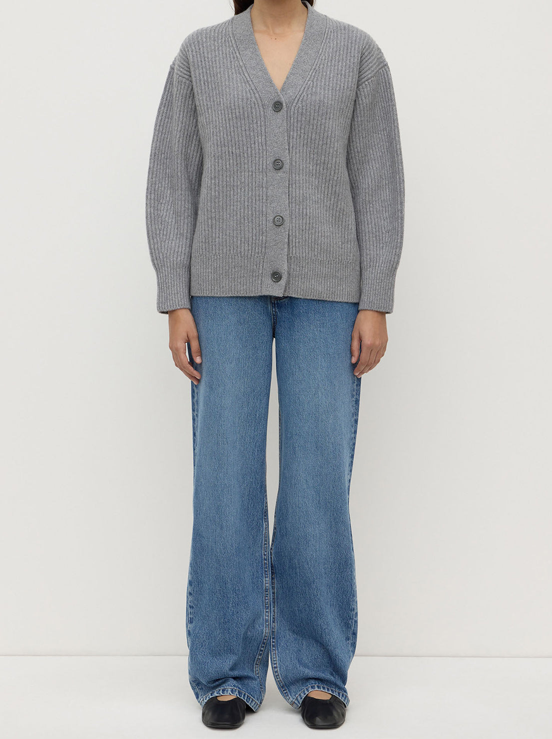 Assembly Label - Paloma Knit Cardigan - Grey Marle