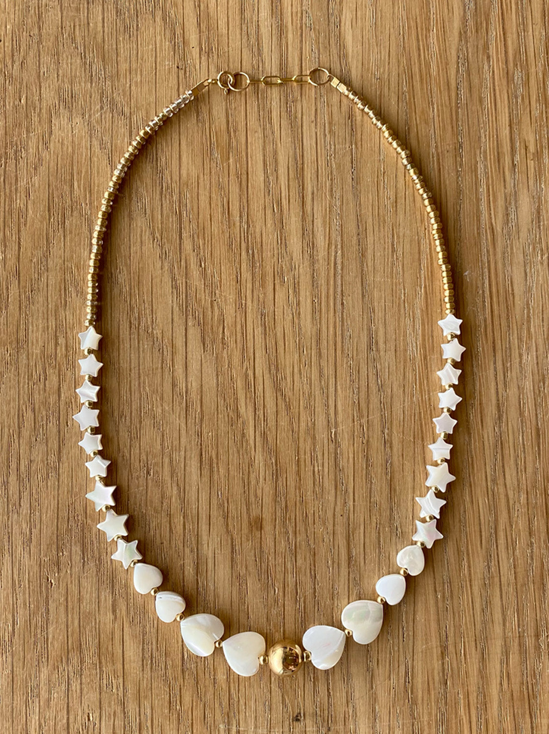 Petite Grand - Marlene Pearl Heart Necklace - Gold