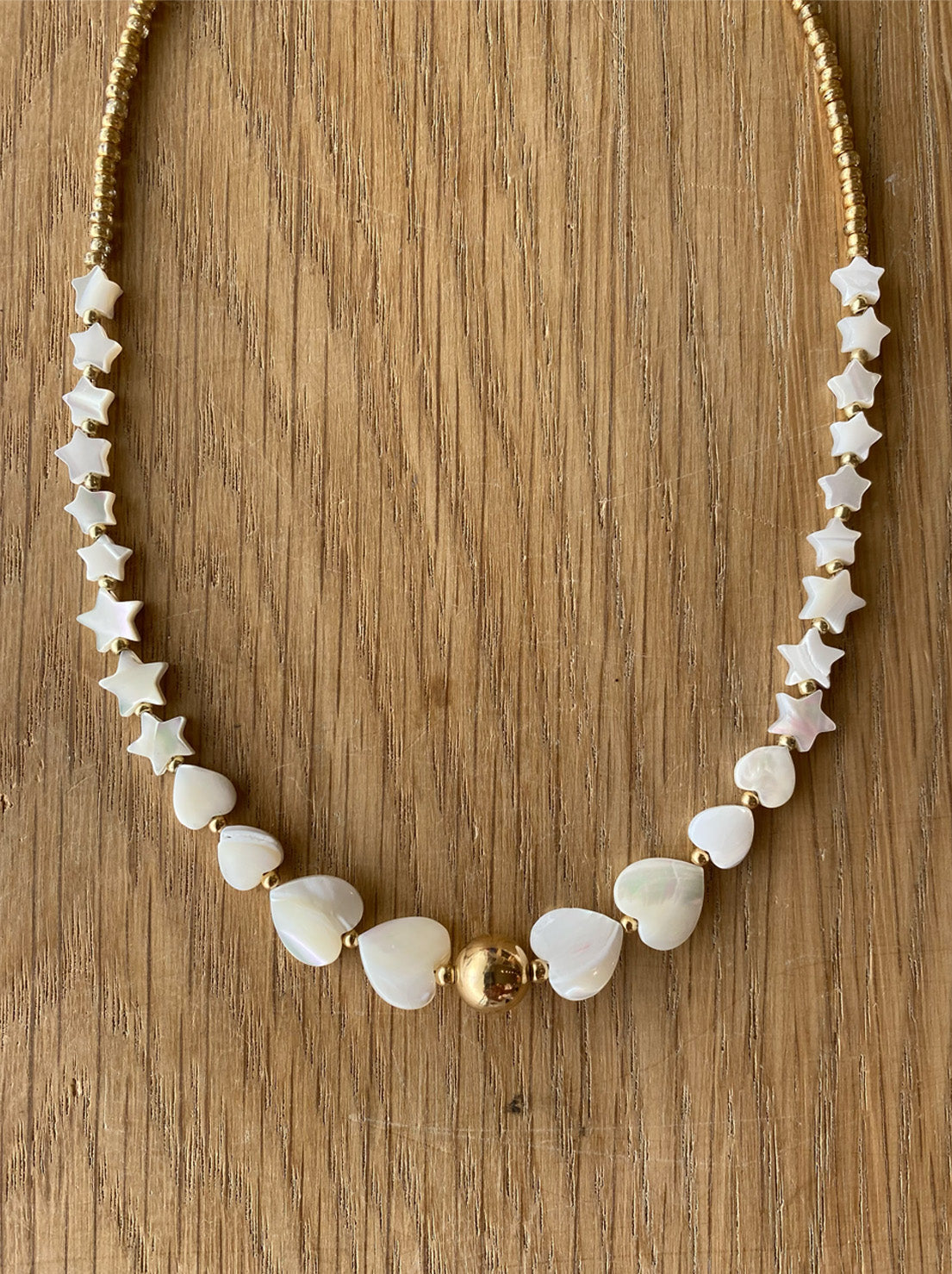 Petite Grand - Marlene Pearl Heart Necklace - Gold