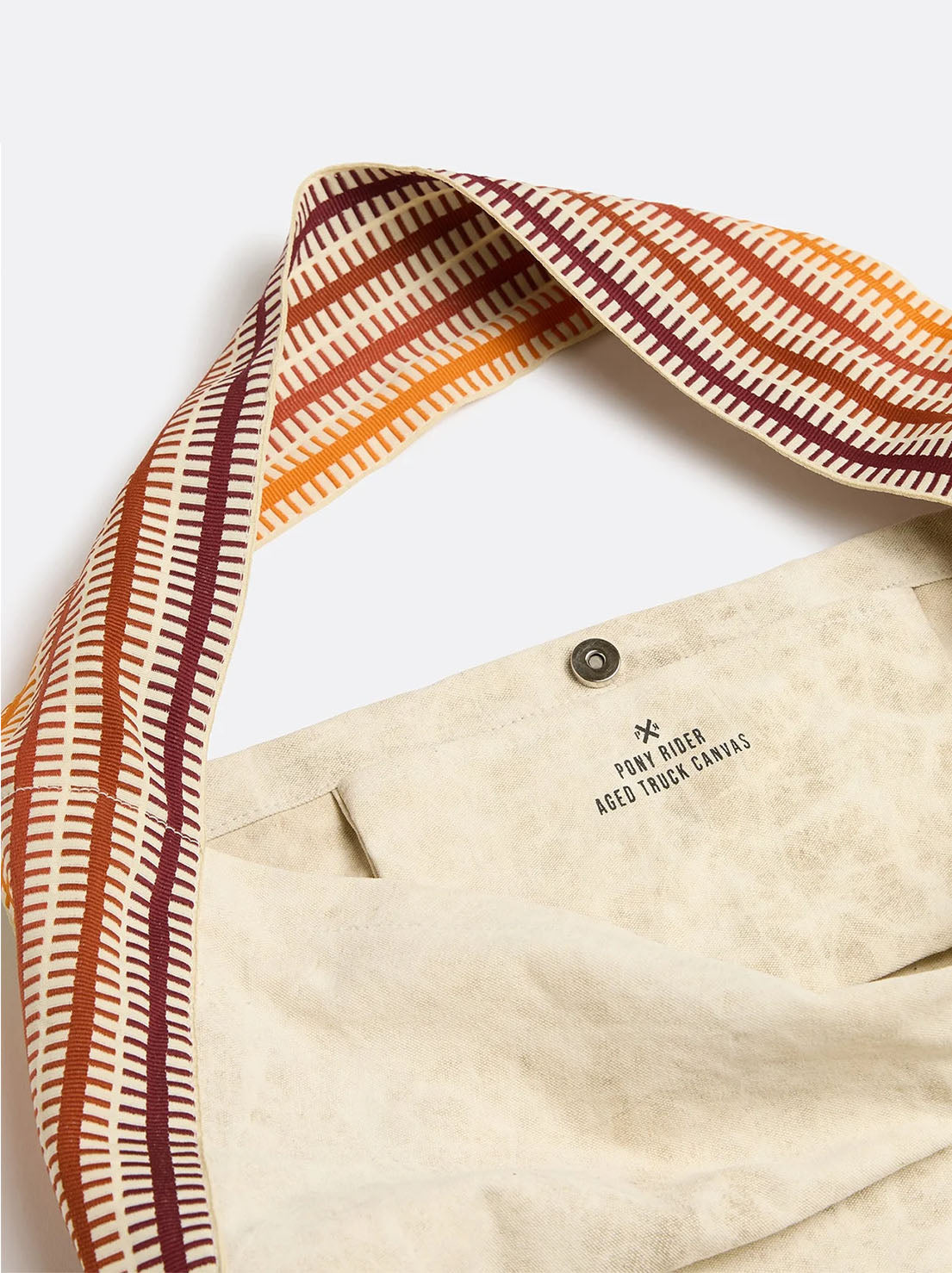 Pony Rider - Adventure Slouch  Bag - Upcycled - Natural Stripe