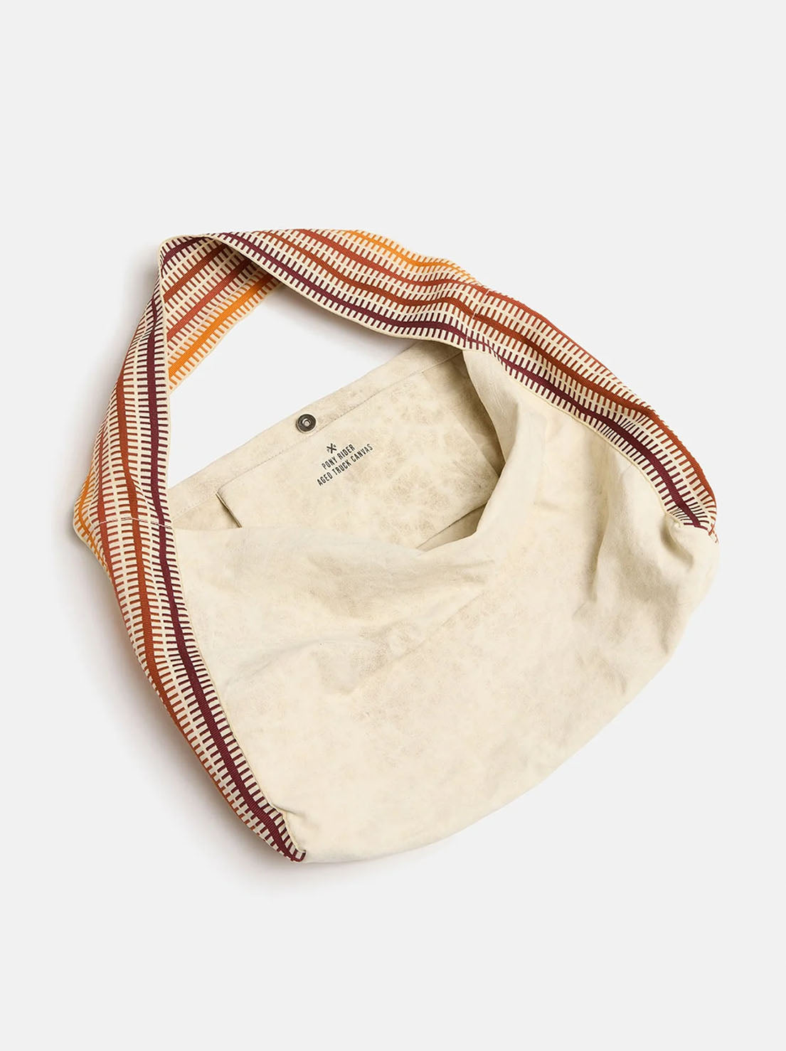 Pony Rider - Adventure Slouch  Bag - Upcycled - Natural Stripe