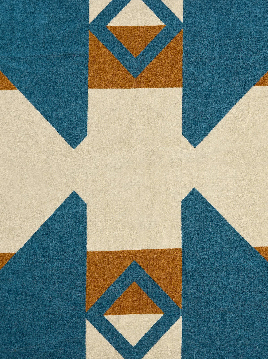 Pony Rider - Canyon River Large Beach Towel - Natural / Blue