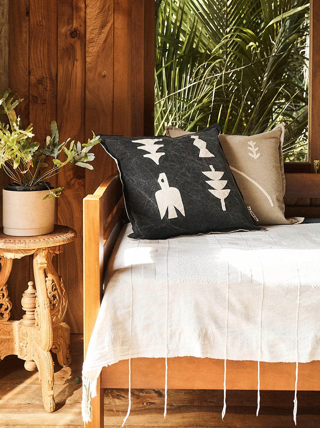 Pony Rider - Elements Cushion - With Inner - Black