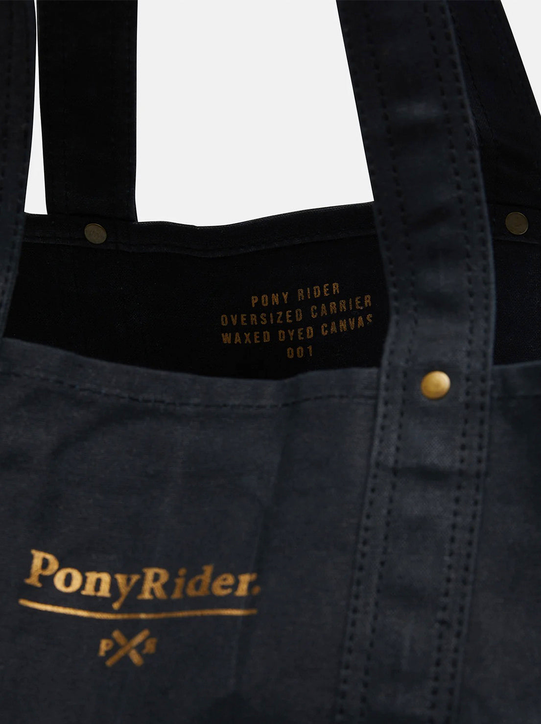 Pony Rider - Market Canvas Tote Bag - Black