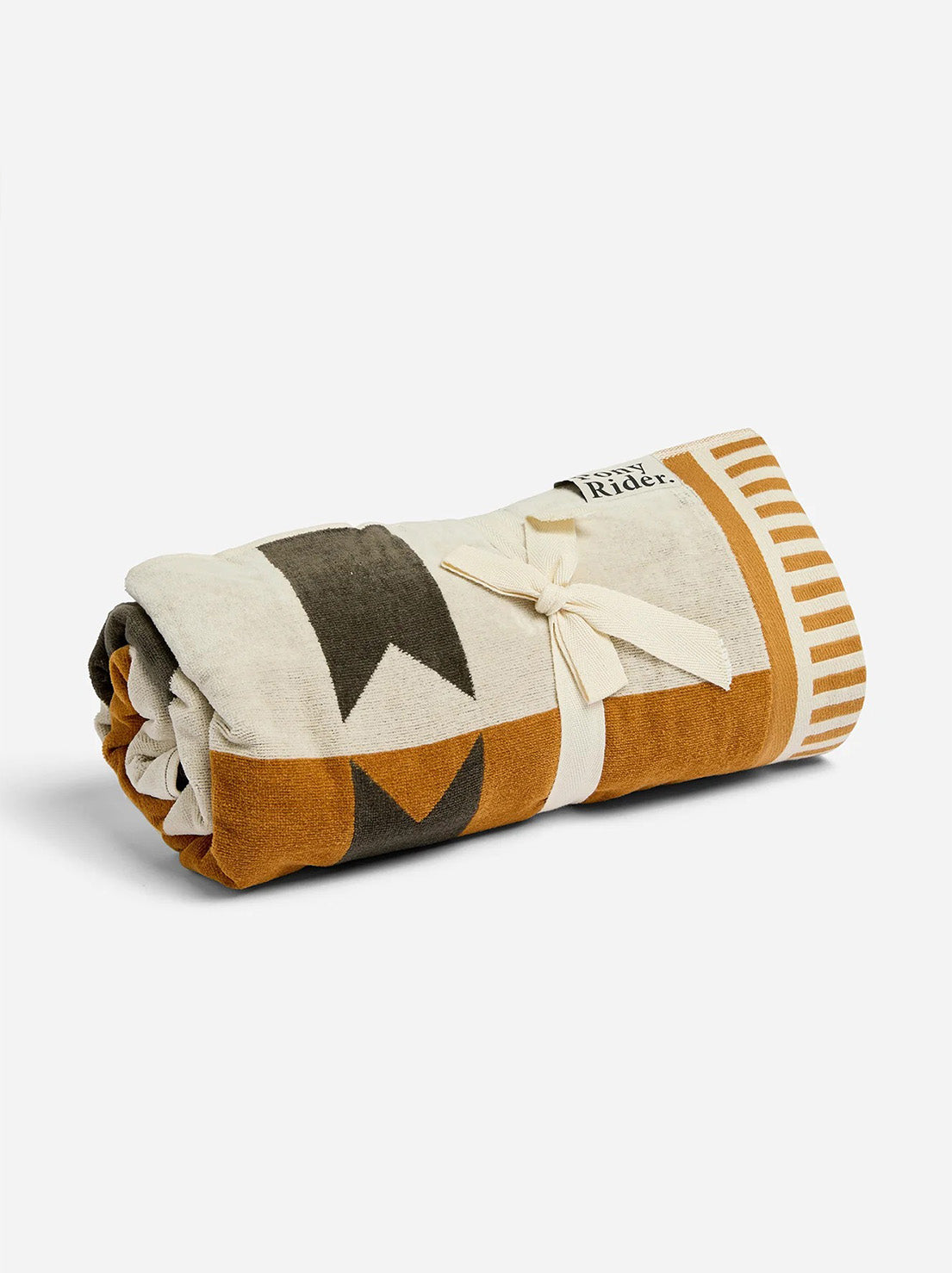 Pony Rider - Rocky Mountain Beach Towel - Natural / Black