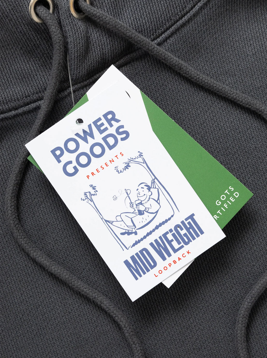 Power Goods - Loopback Hoodie - Washed Black