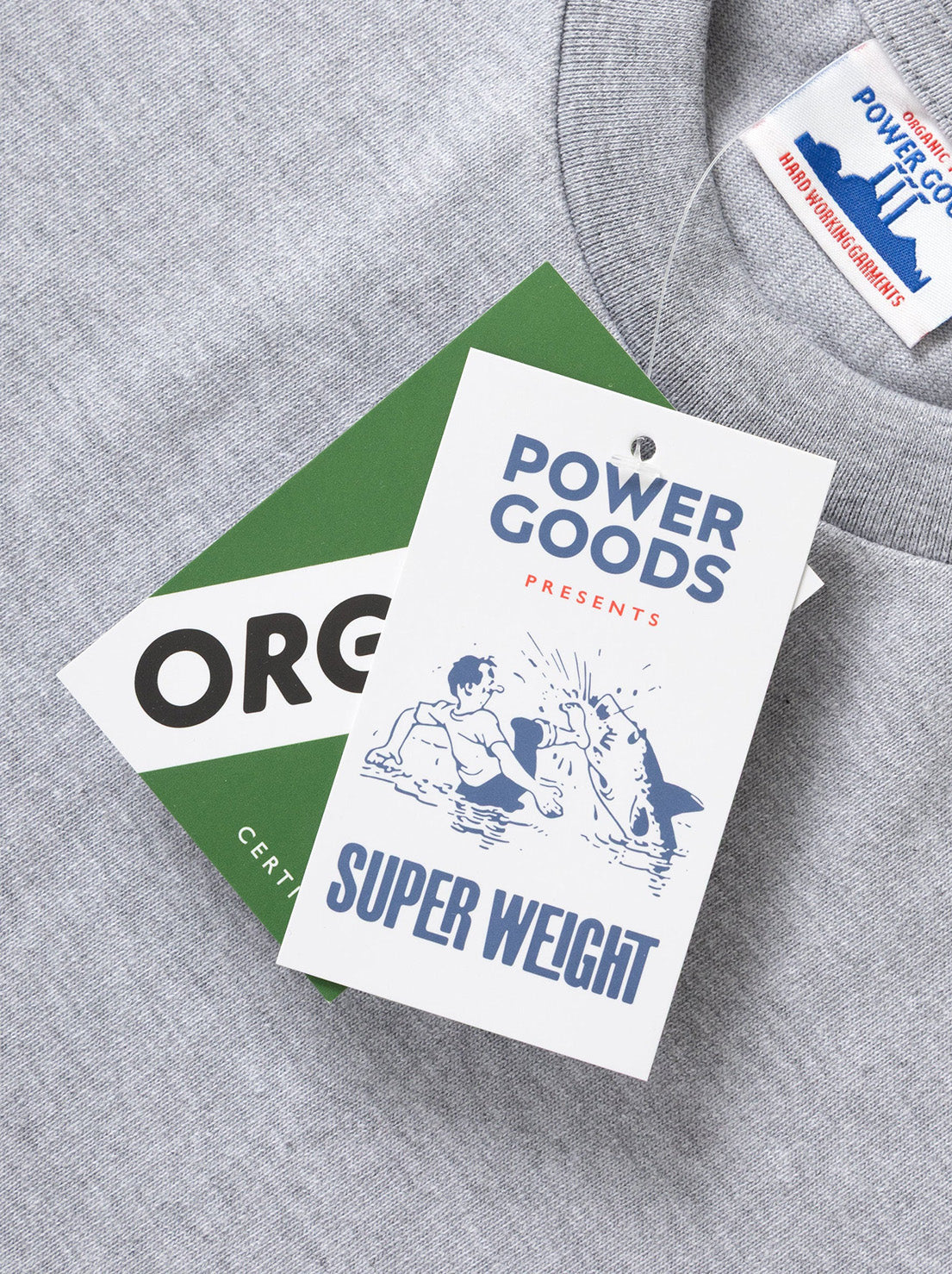 Power Goods - Super Weight Tee - Heather Grey