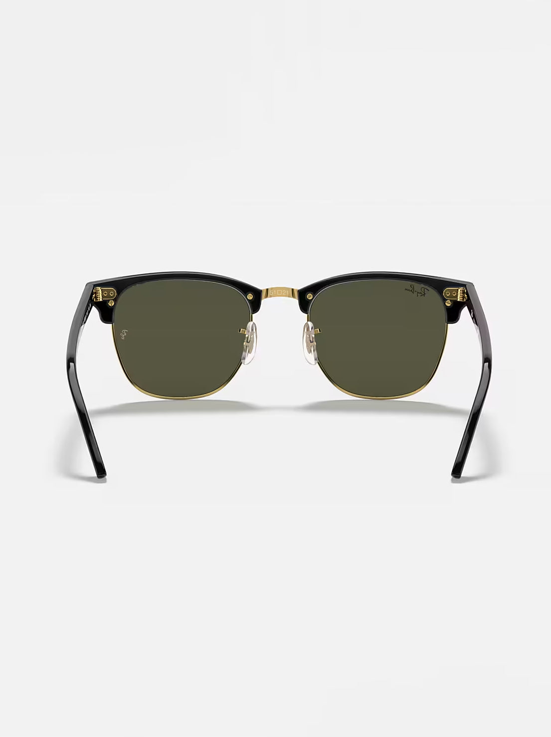 Ray-Ban - Clubmaster RB3016 - Polished Black on Gold / G-15 Green Lens - 49
