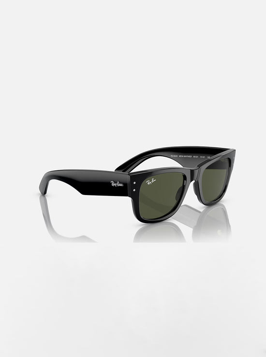 Ray-Ban - Mega Wayfarer RB0840S - Polished Black / Green Lens - 51