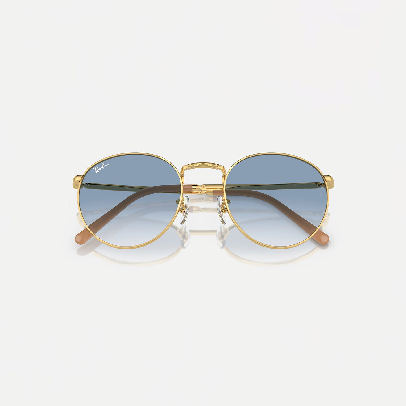 Ray-Ban - New Round RB3637 - Arista Gold Frame / Blue Gradient Lens - 50
