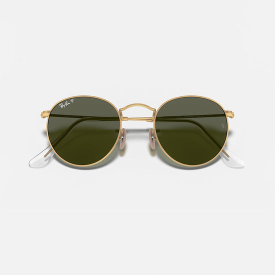 Load image into Gallery viewer, Ray-Ban - Round Metal RB3447 - Matte Arista Frame / Polarized Green Lens - 50
