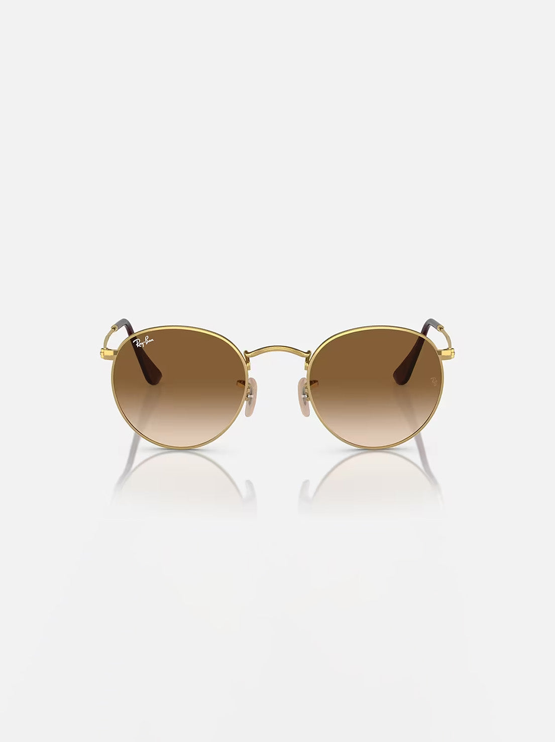 Ray-Ban - Round Metal RB3447 - Antique Gold / Polarized Brown Lens - 50