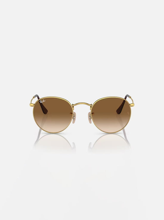 Ray-Ban - Round Metal RB3447 - Antique Gold / Polarized Brown Lens - 50