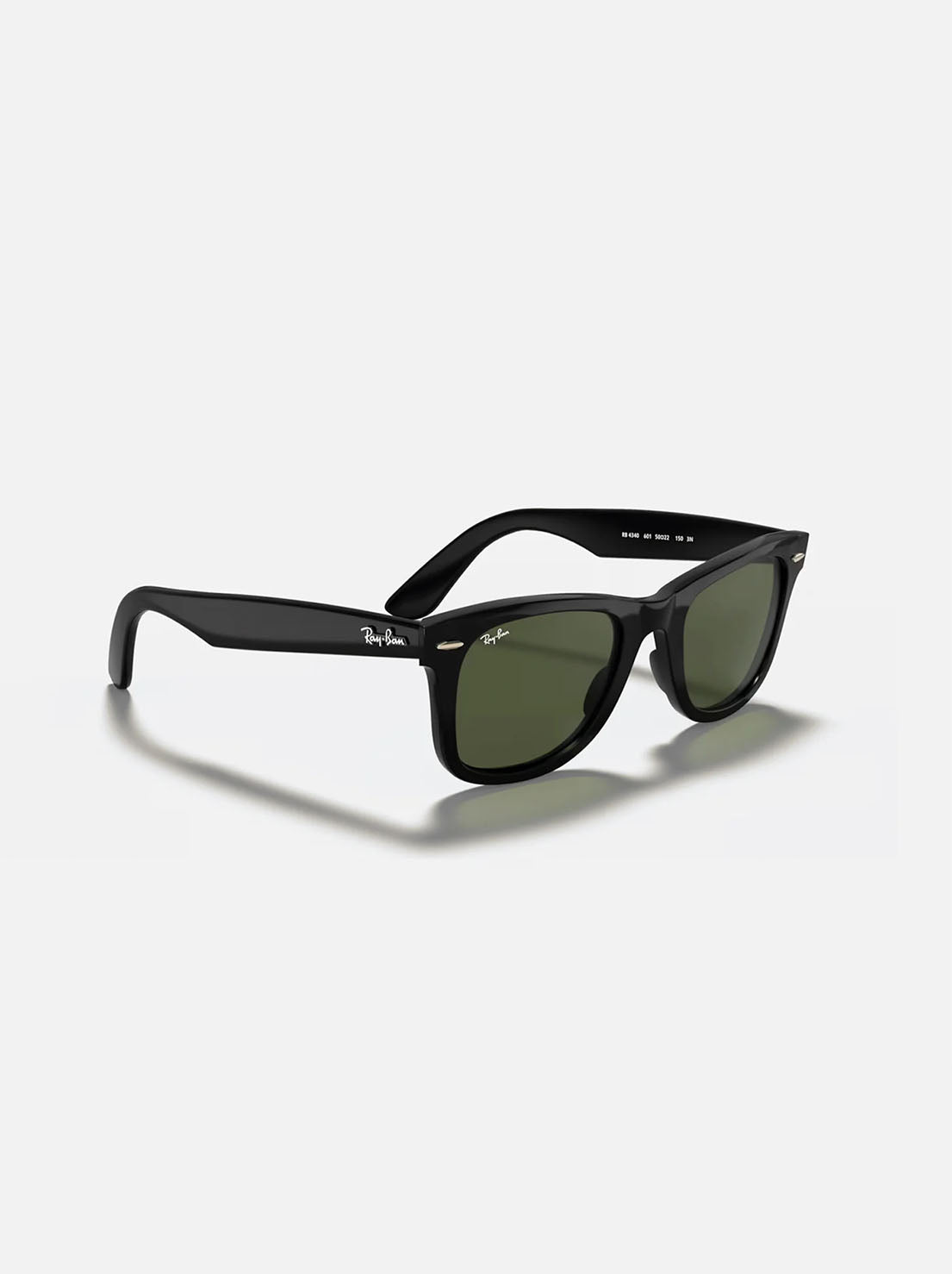 Ray-Ban - Wayfarer 0RB4340 - Black Frame / G-15 Green Lens - 50