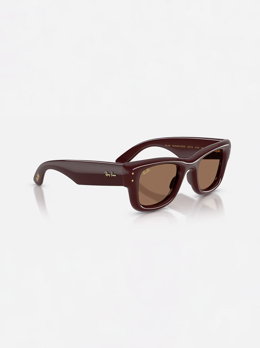 Ray-Ban - Wayfarer Puffer 0RB4940 - Dark Brown / Dark Brown Lens - 50