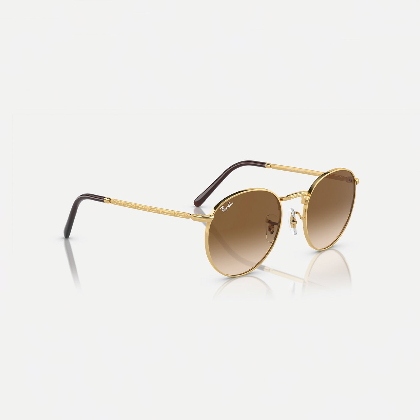 Ray-Ban - New Round RB3637 - Arista Gold Frame / Brown Gradient Lens - 50