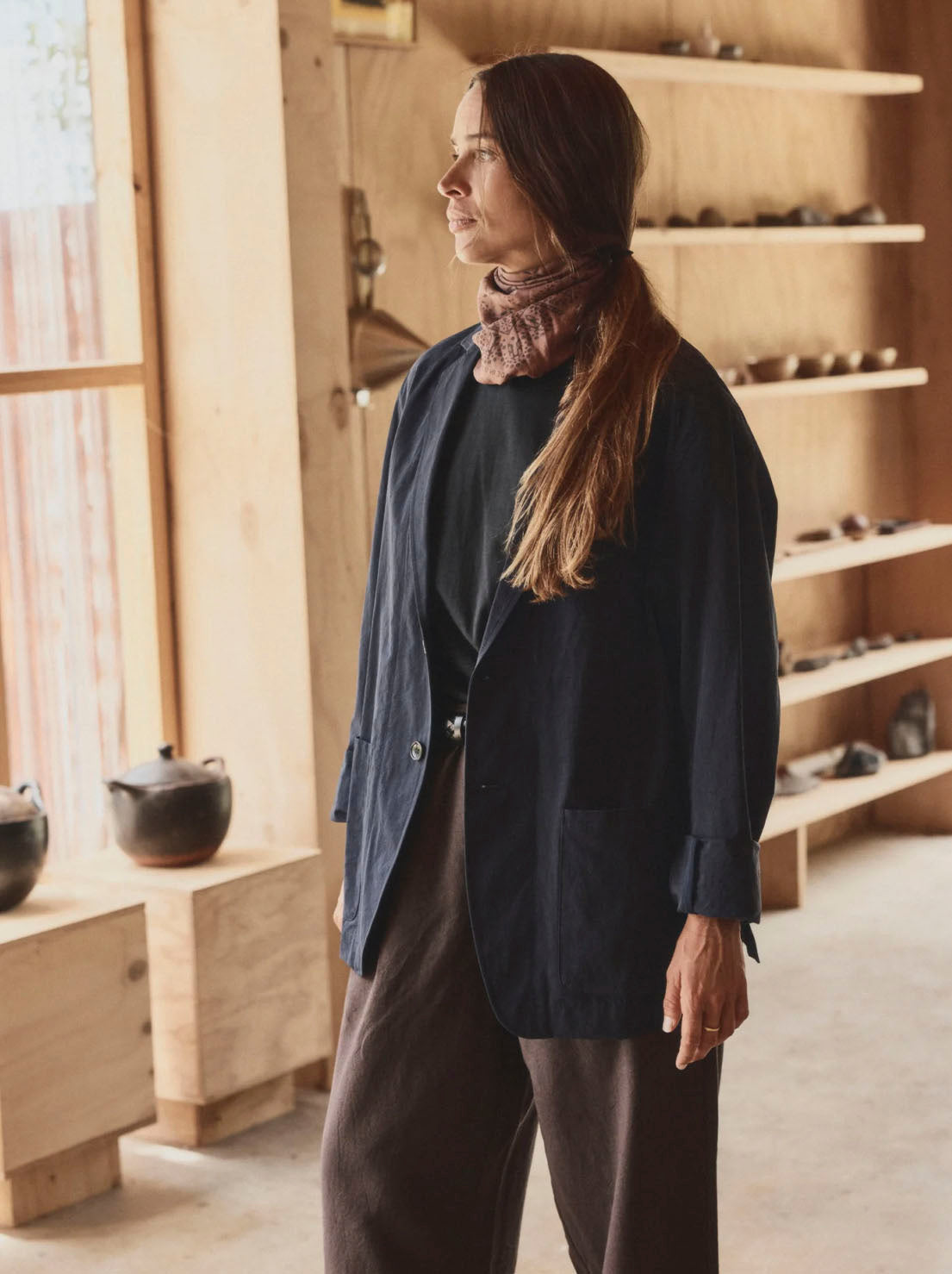 Repare Goods - 2 Button Blazer - Dark Blue