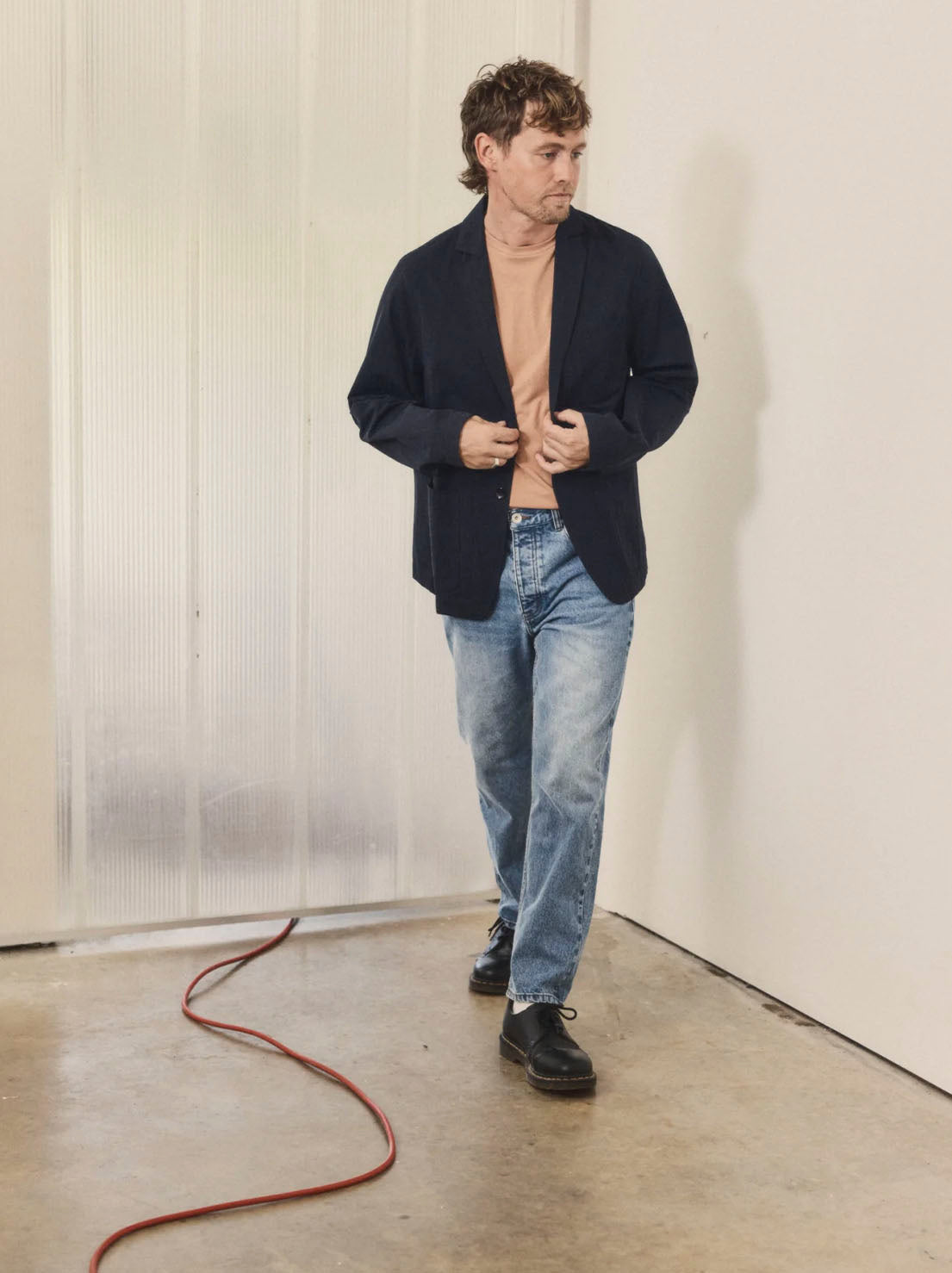 Repare Goods - 2 Button Blazer - Dark Blue