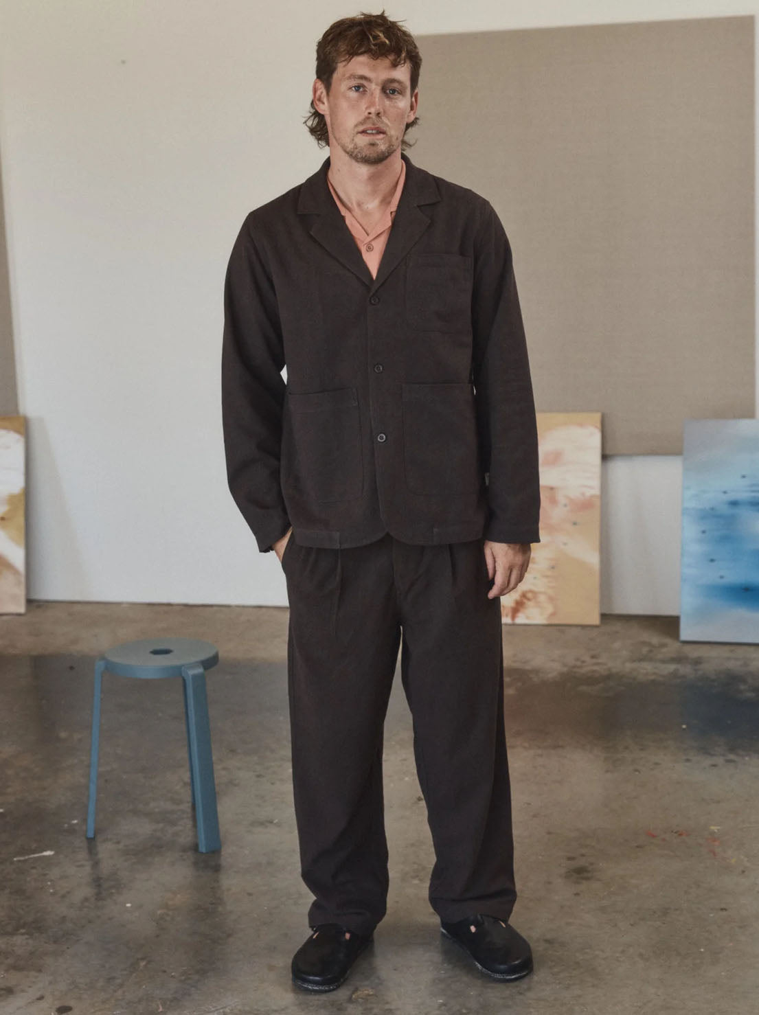 Repare Goods - 3 Button Blazer - Brown