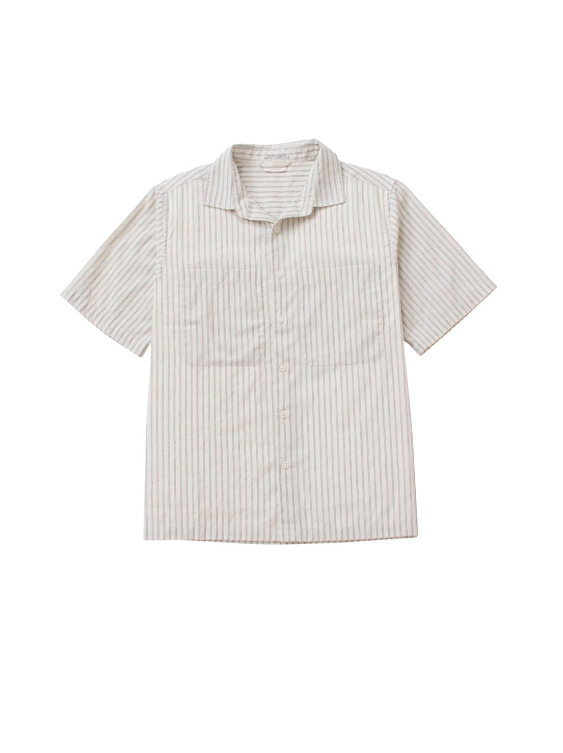 Repare Goods - S/S Boxy Shirt - Black/White Stripe