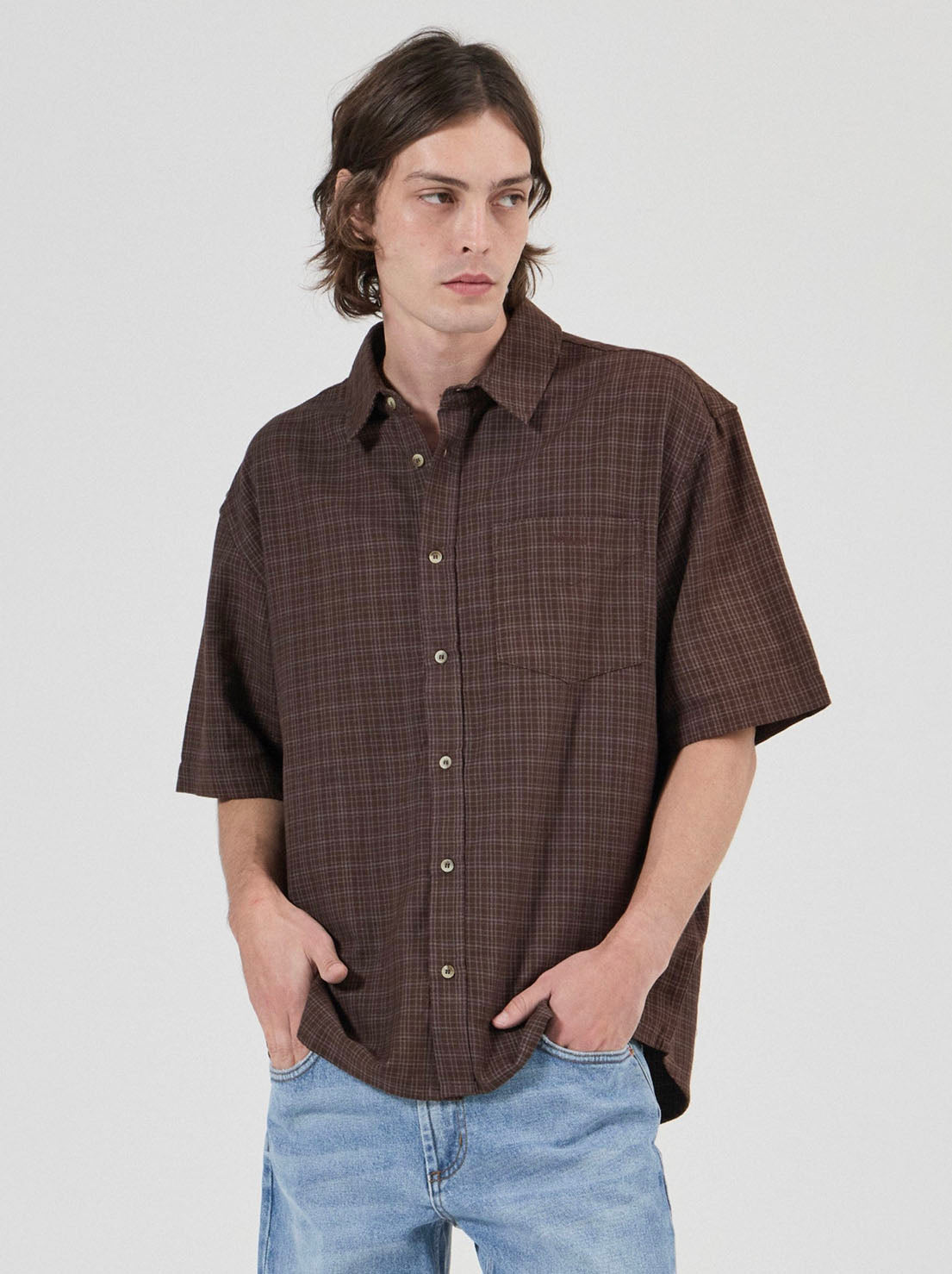 Rolla's - Axle Check Shirt - Brown