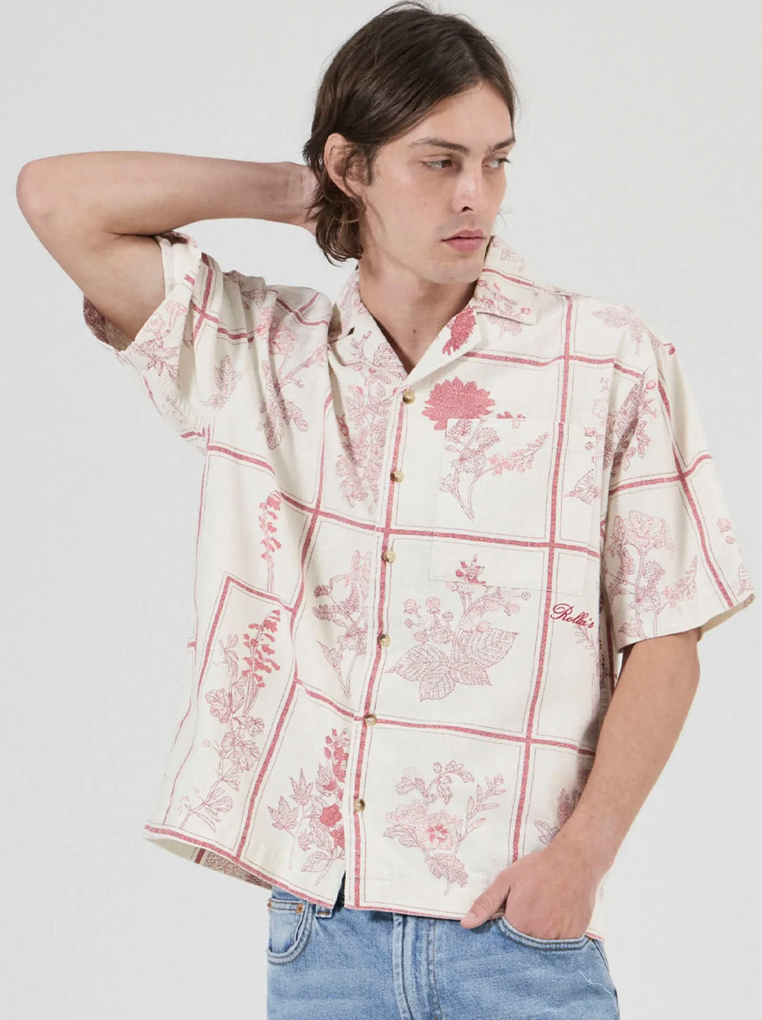 Rolla's - Botanicals Bowler Shirt - White/Red