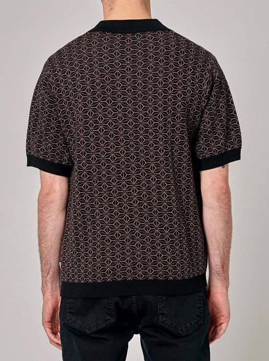 Rolla's - Bowler Pattern Knit Shirt - Brown
