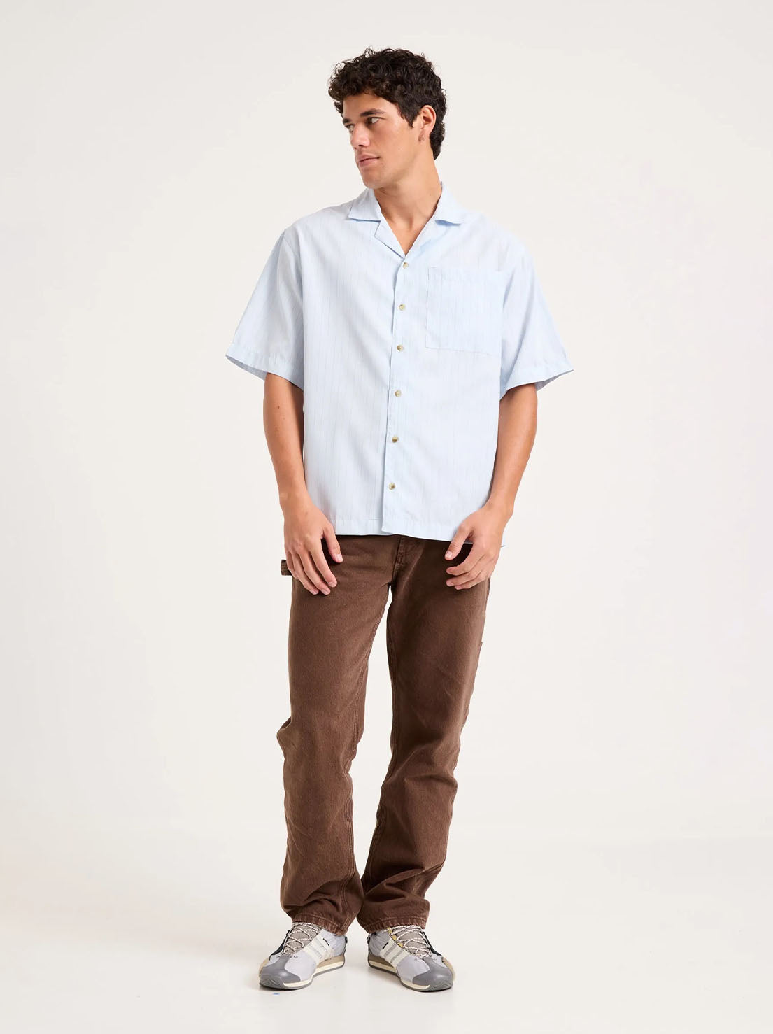 Rolla's - Business Stripe Bowler - Light Blue