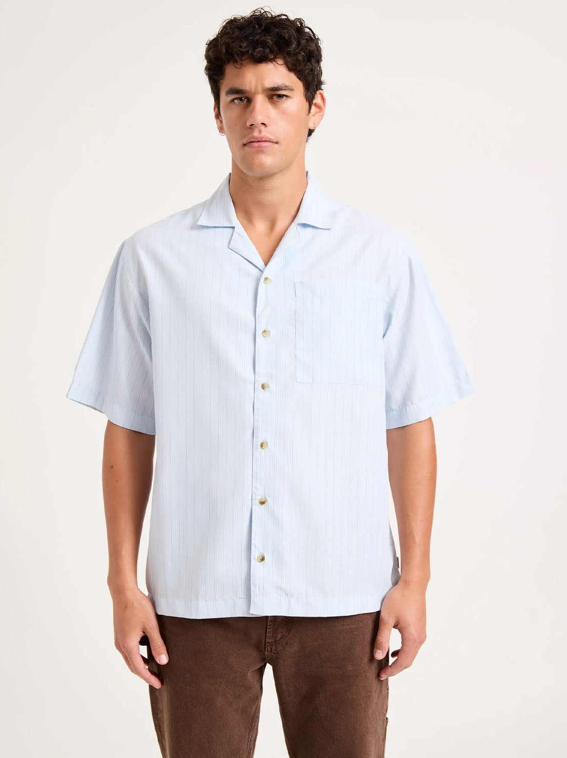 Rolla's - Business Stripe Bowler - Light Blue