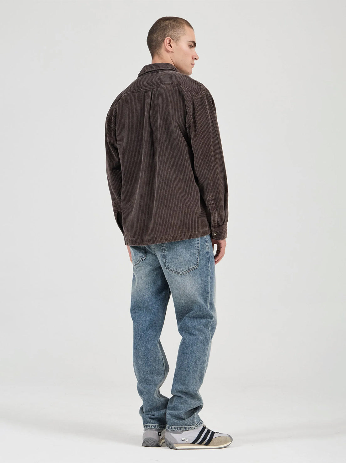 Rolla's - Campus Chunky Cord LS Shirt - Dark Brown